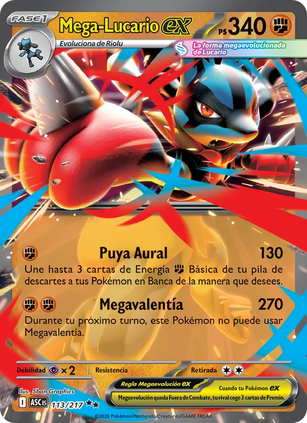 Mega-Lucario ex – Héroes Ascendentes 113