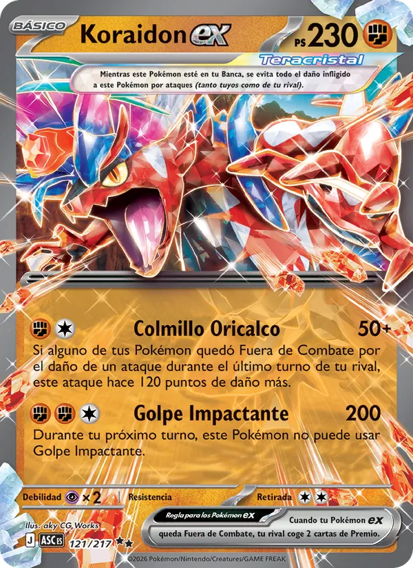 Koraidon ex – Héroes Ascendentes 121