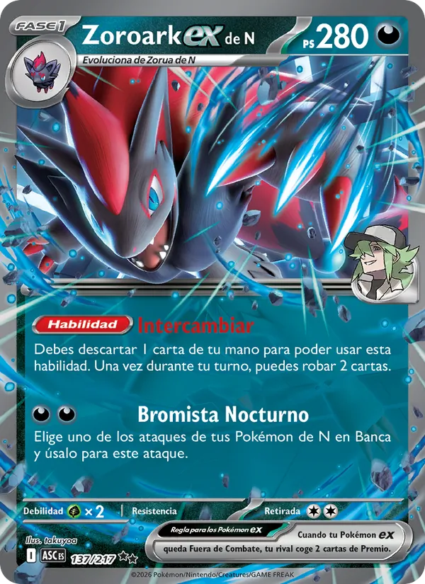 Zoroark ex de N – Héroes Ascendentes 137
