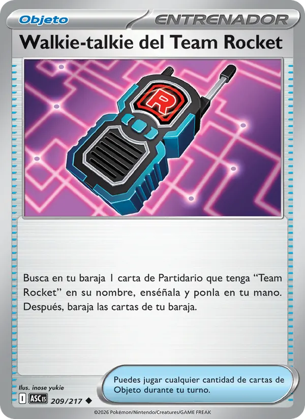 Walkie-talkie del Team Rocket – Héroes Ascendentes 209