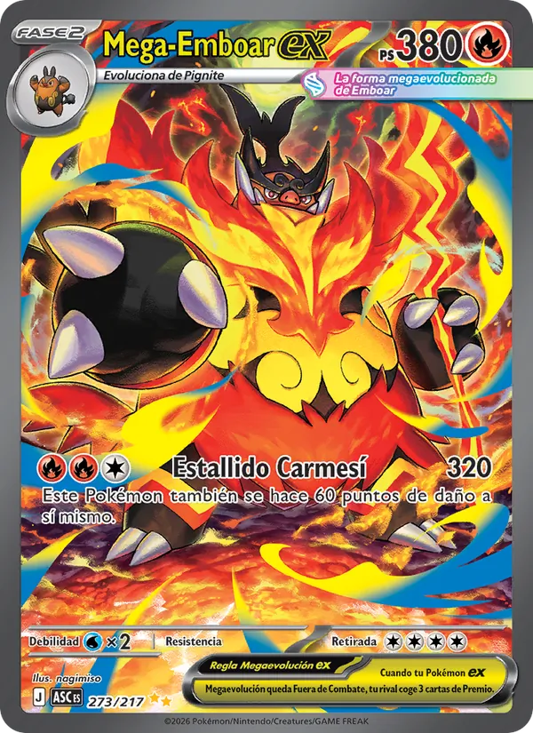 Mega-Emboar ex – Héroes Ascendentes 273