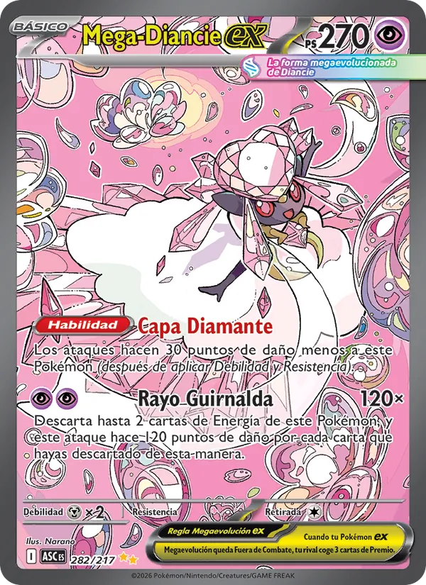 Mega-Diancie ex – Héroes Ascendentes 282