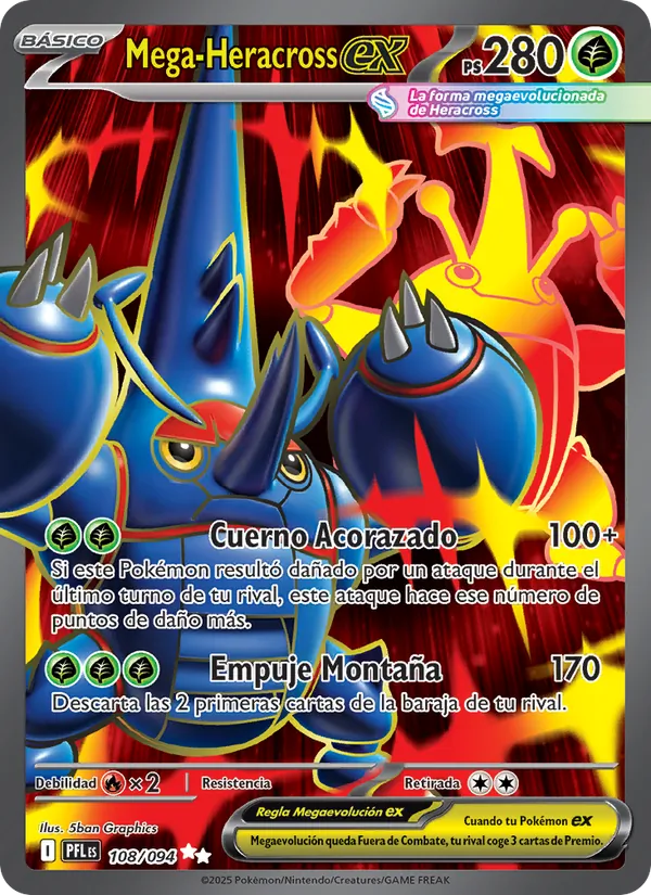 Mega-Heracross ex – Fuegos Fantasmales 108