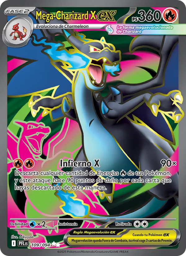 Mega-Charizard X ex – Fuegos Fantasmales 109