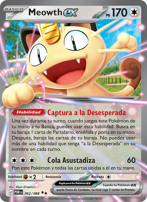 Meowth ex – Equilibrio Perfecto 62