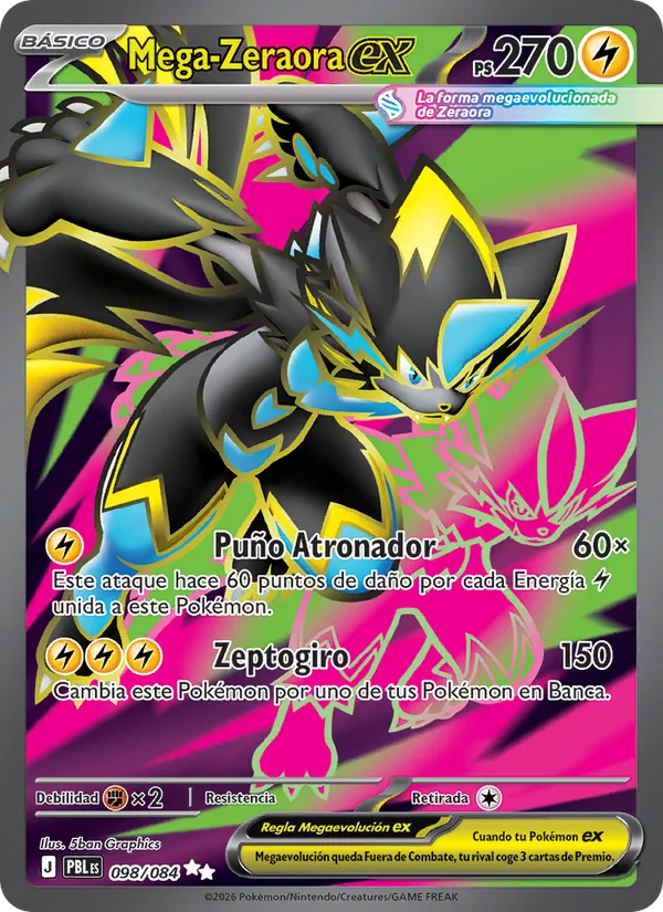 Mega-Zeraora ex – Oscuridad Absoluta 98