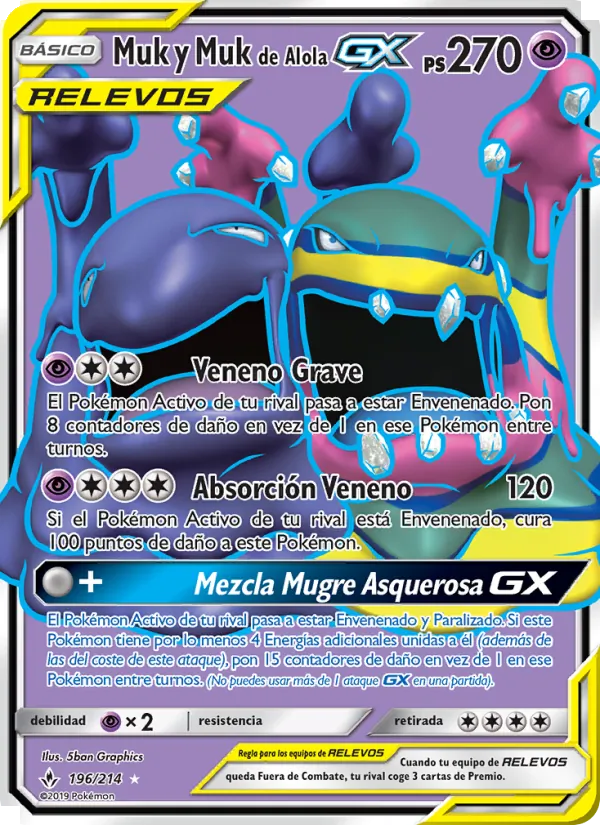 Muk y Muk de Alola GX – Vínculos Indestructibles 196