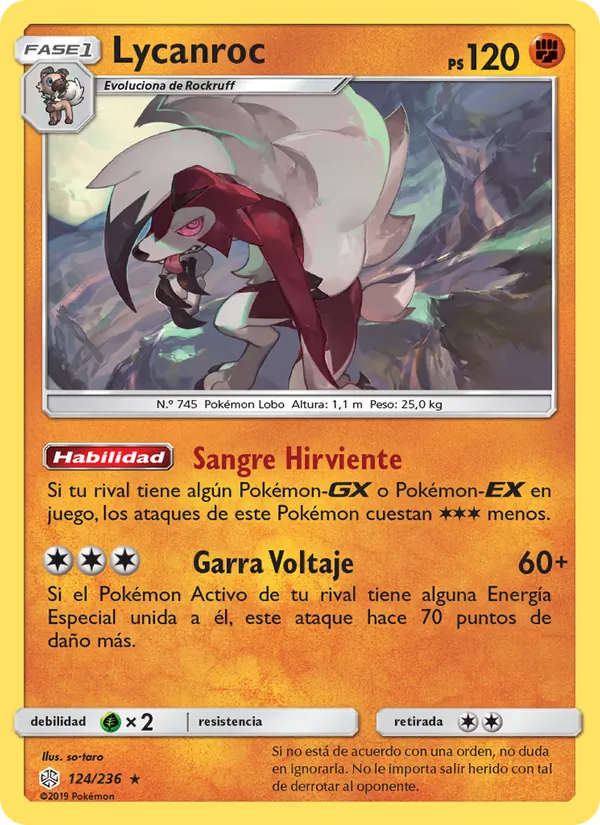 Lycanroc – Eclipse Cósmico 124