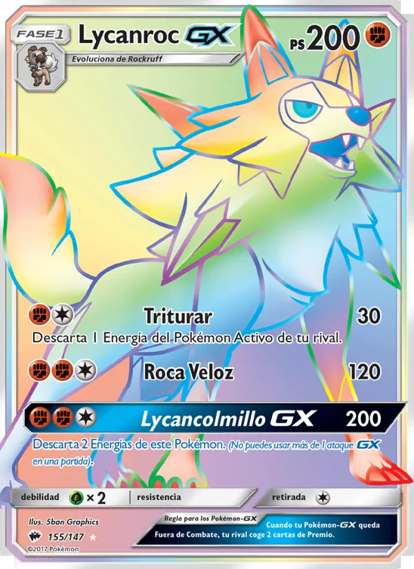 Lycanroc GX – Sombras Ardientes 155