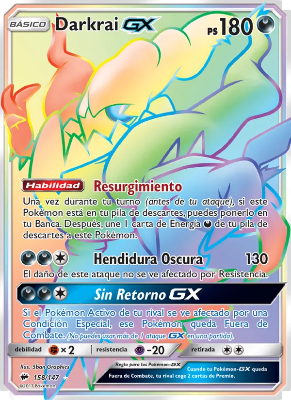 Darkrai GX – Sombras Ardientes 158