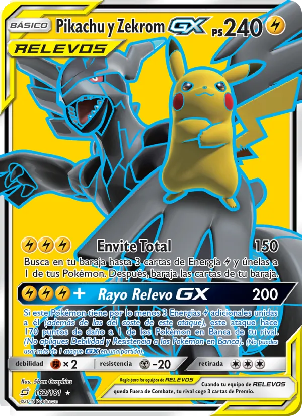 Pikachu y Zekrom GX – Union de Aliados 162