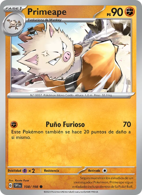 Primeape – Escarlata y Púrpura 108