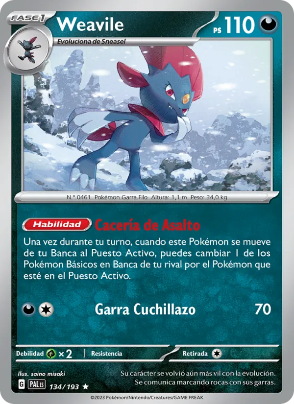 Weavile – Evoluciones en Paldea 134