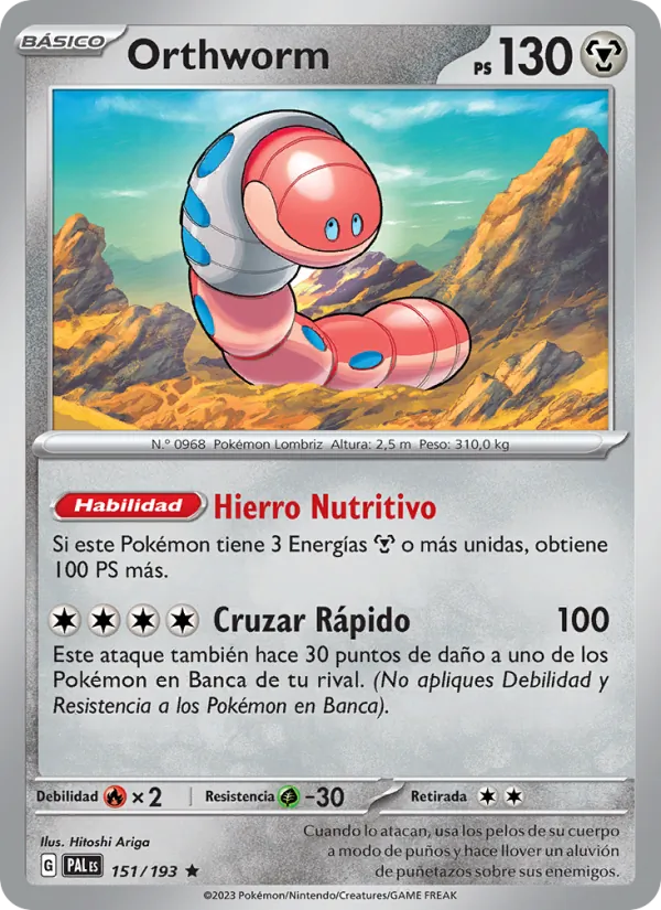 Orthworm – Evoluciones en Paldea 151