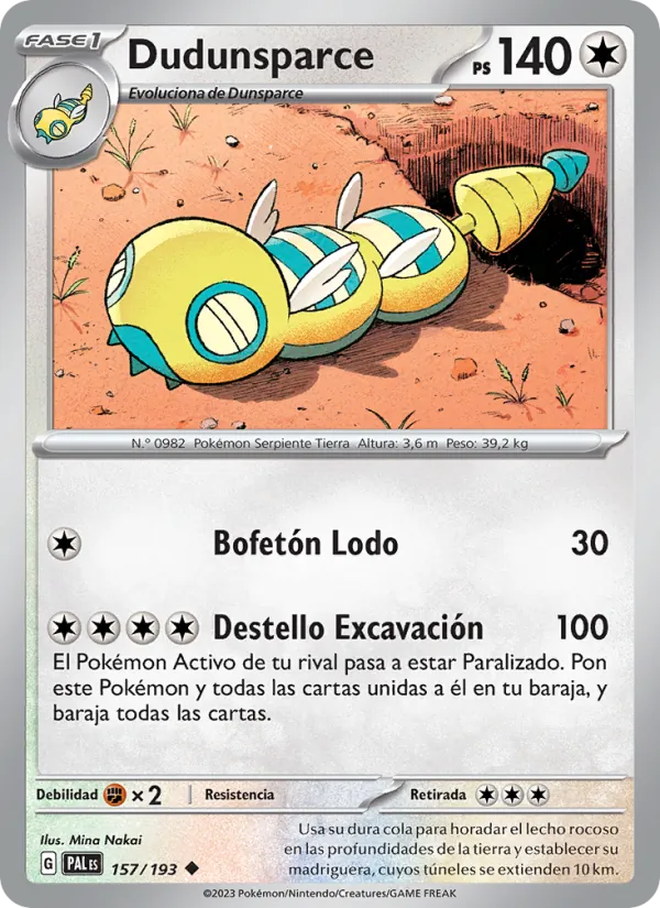 Dudunsparce – Evoluciones en Paldea 157