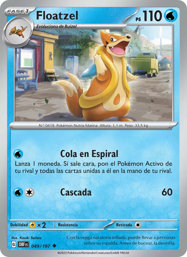 Floatzel – Llamas Obsidianas 49