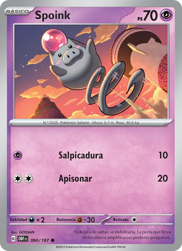 Spoink – Llamas Obsidianas 90