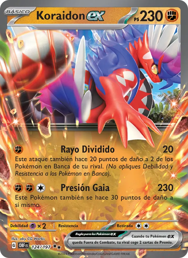 Koraidon ex – Llamas Obsidianas 124
