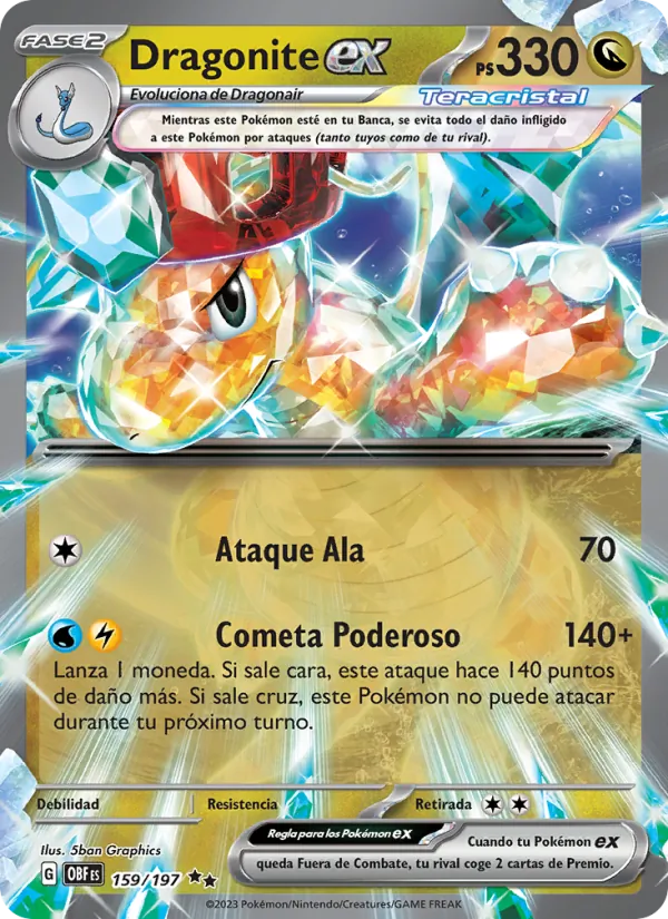 Dragonite ex – Llamas Obsidianas 159