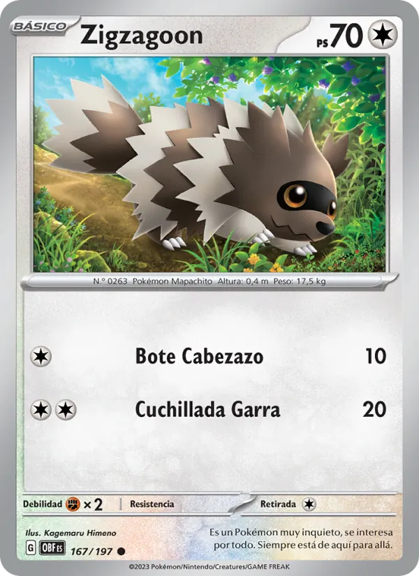 Zigzagoon – Llamas Obsidianas 167