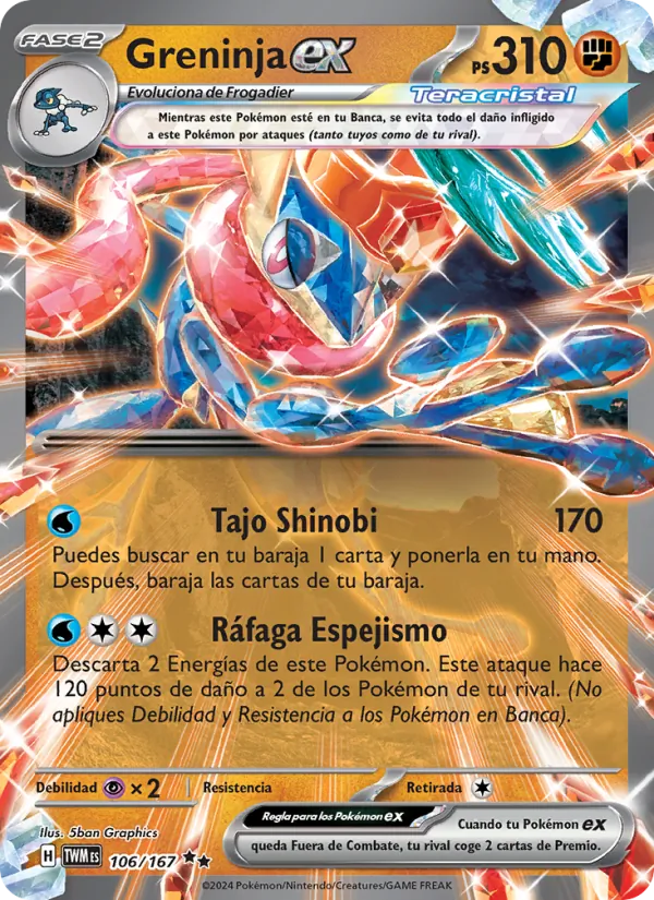 Greninja ex – Mascarada Crepuscular 106