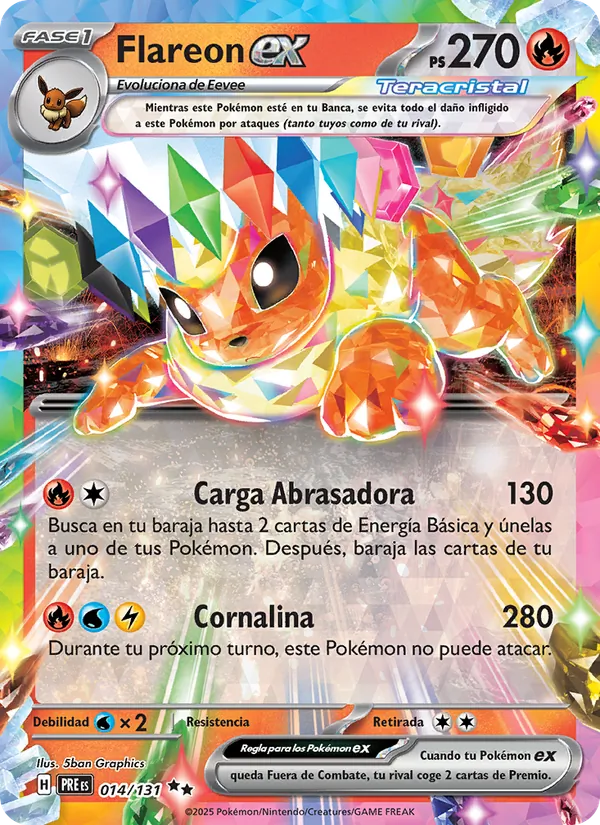 Flareon ex – Evoluciones Prismáticas 14