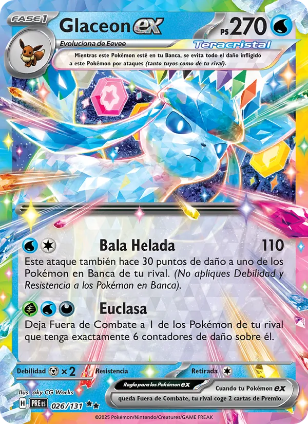 Glaceon ex – Evoluciones Prismáticas 26