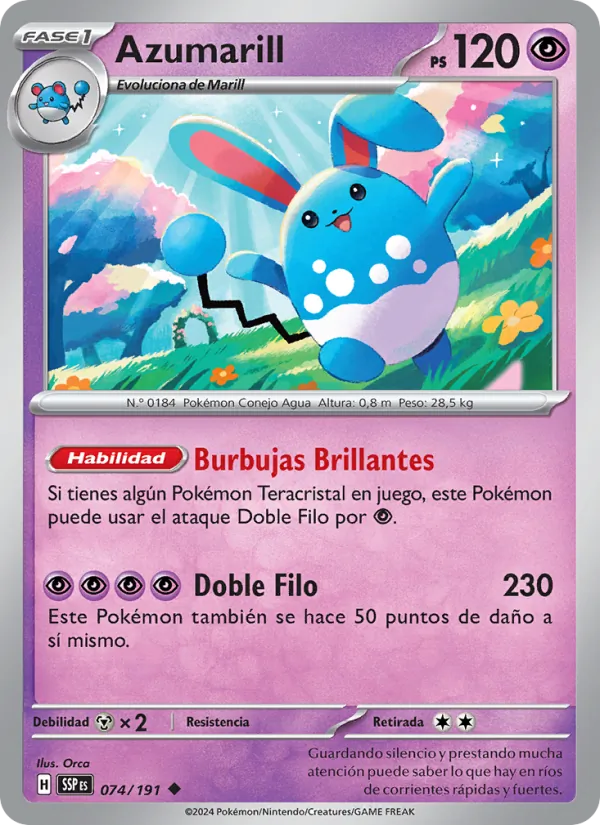 Azumarill – Chispas Fulgurantes 74