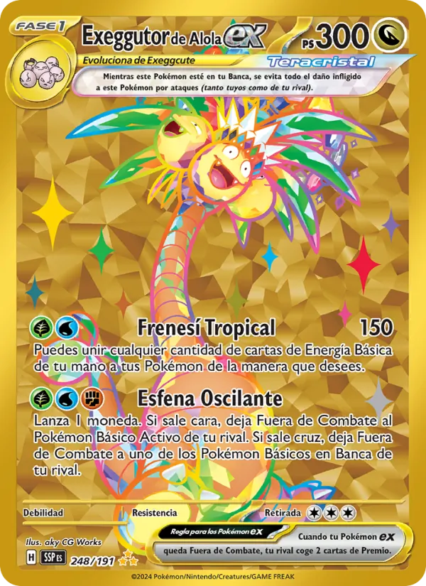 Exeggutor de Alola ex – Chispas Fulgurantes 248