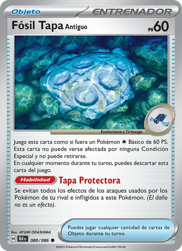 Fósil Tapa Antiguo – Fulgor Negro 80