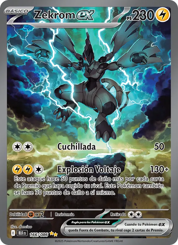 Zekrom ex – Fulgor Negro 166