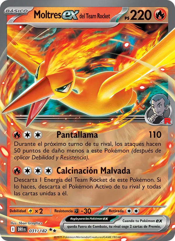 Moltres ex del Team Rocket – Rivales Predestinados 31