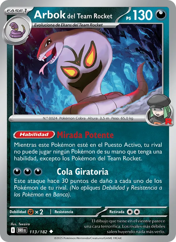 Arbok del Team Rocket – Rivales Predestinados 113