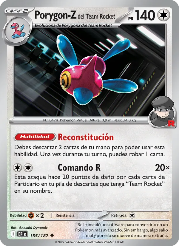 Porygon-Z del Team Rocket – Rivales Predestinados 155