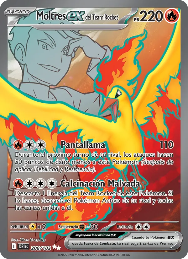 Moltres ex del Team Rocket – Rivales Predestinados 208