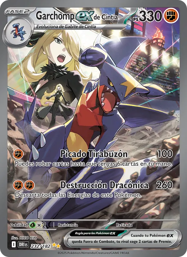 Garchomp ex de Cintia – Rivales Predestinados 232