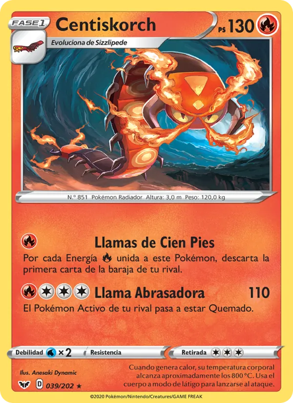Centiskorch – Espada y Escudo 39