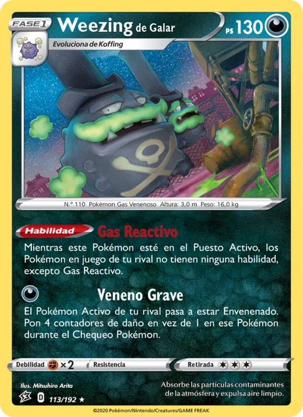 Weezing de Galar – Choque Rebelde 113