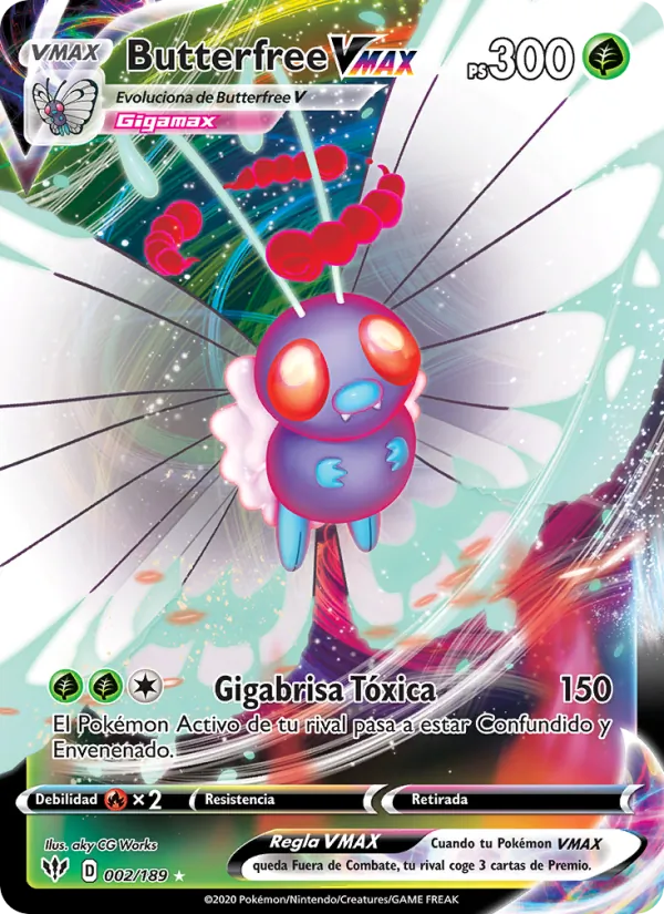 Butterfree VMAX – Oscuridad Incandescente 2