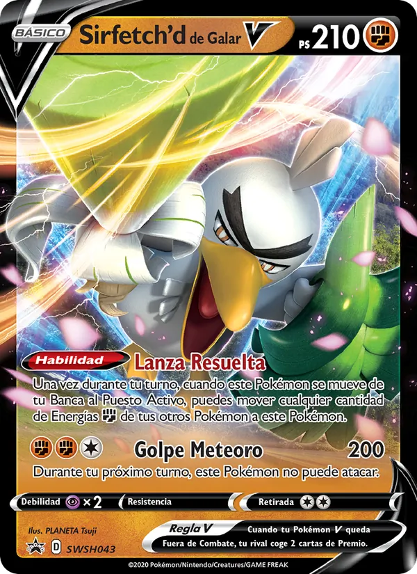 Sirfetch'd de Galar V – Cartas de promoción ESES SWSH043
