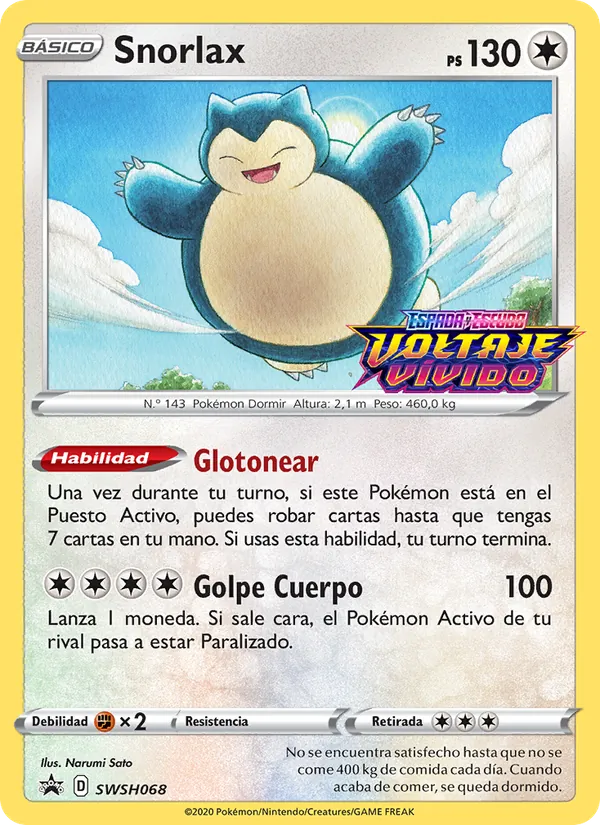 Snorlax – Cartas de promoción ESES SWSH068
