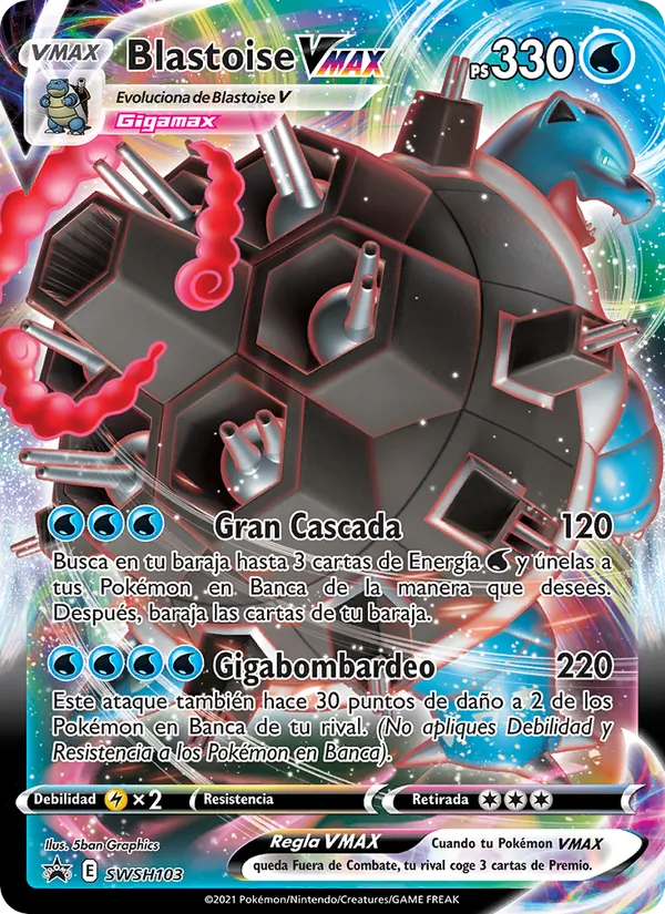Blastoise VMAX – Cartas de promoción ESES SWSH103