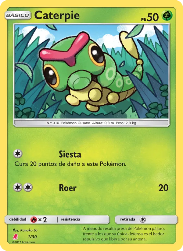 Caterpie – Kit de Entrenador Sol y Luna (Lycanroc) 1