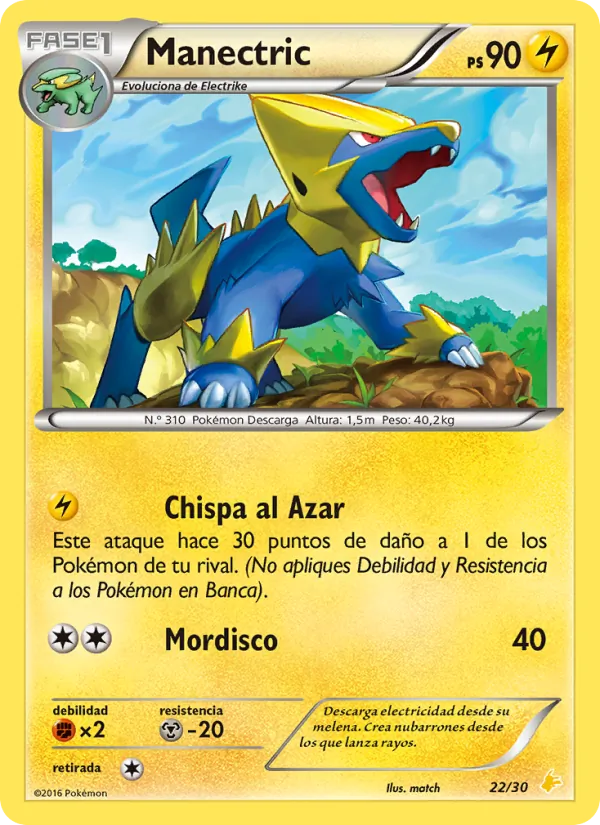 Manectric – Kit de Entrenador XY (Pikachu Enmascarada) 22