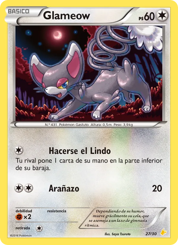 Glameow – Kit de Entrenador XY (Pikachu Enmascarada) 27