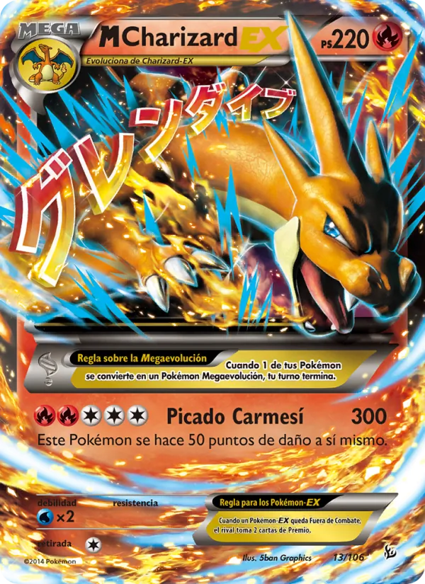 M-Charizard EX – Destellos de Fuego 13