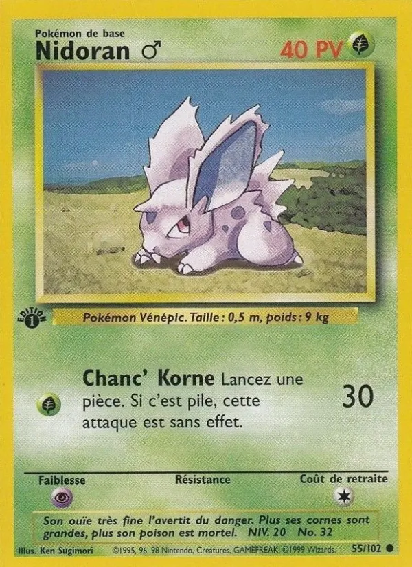 Nidoran ♂ – Set de Base 55