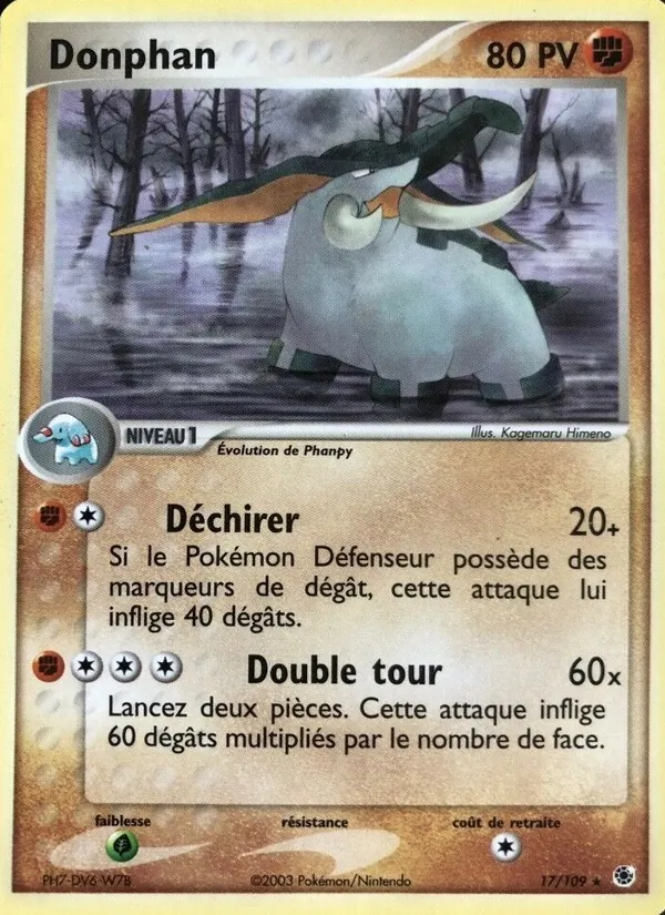 Donphan – EX Rubis & Saphir 17