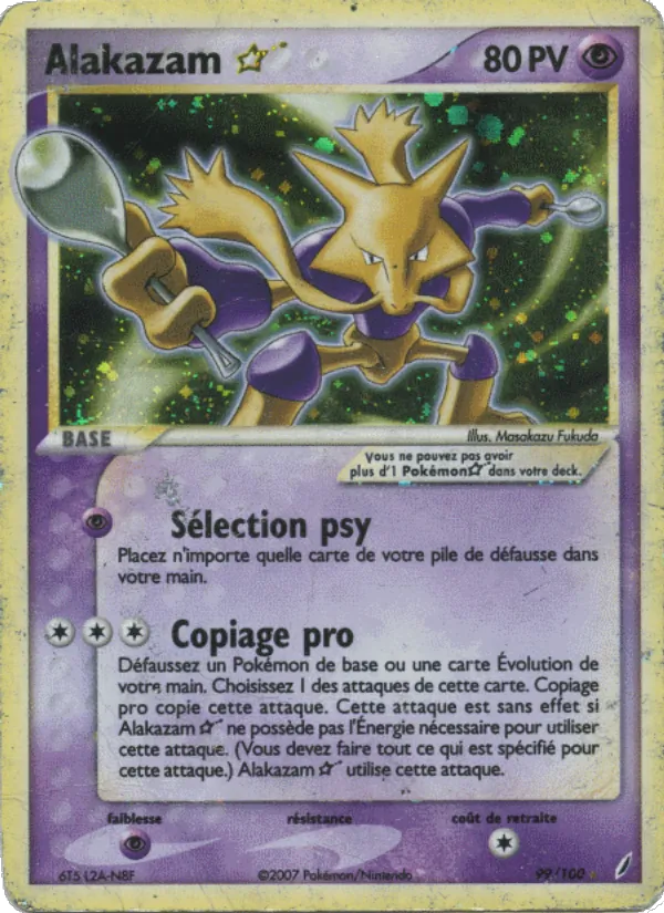 Alakazam ☆ – EX Gardiens de Cristal 99
