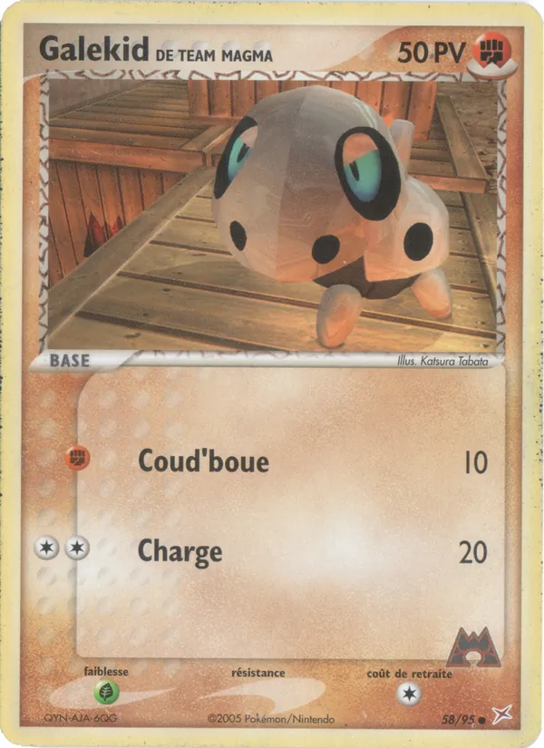 Galekid de Team Magma – EX Team Magma vs Team Aqua 58